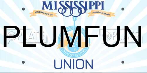 PLUMFUN Mississippi License Plate