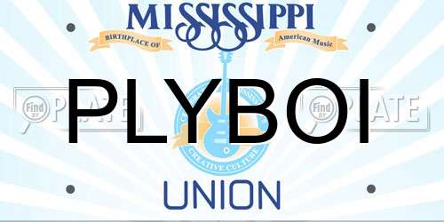 PLYBOI Mississippi License Plate