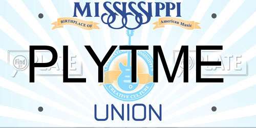 PLYTME Mississippi License Plate