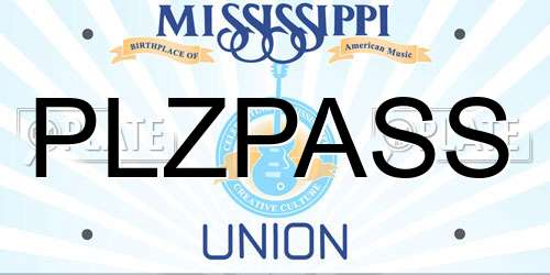 PLZPASS Mississippi License Plate
