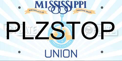 PLZSTOP Mississippi License Plate