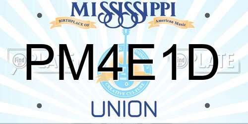 PM4E1D Mississippi License Plate