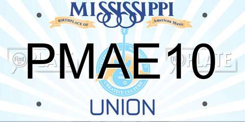 PMAE10 Mississippi License Plate