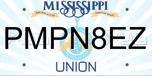 PMPN8EZ Mississippi License Plate