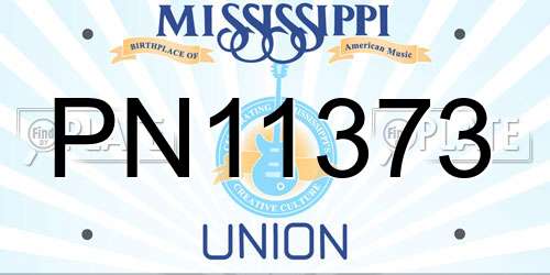 PN11373 Mississippi License Plate