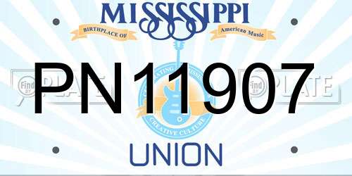 PN11907 Mississippi License Plate