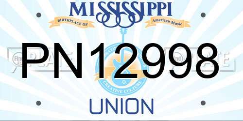 PN12998 Mississippi License Plate
