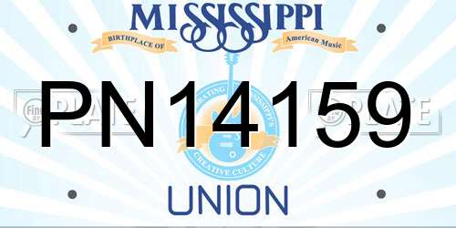 PN14159 Mississippi License Plate