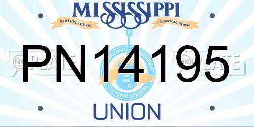 PN14195 Mississippi License Plate