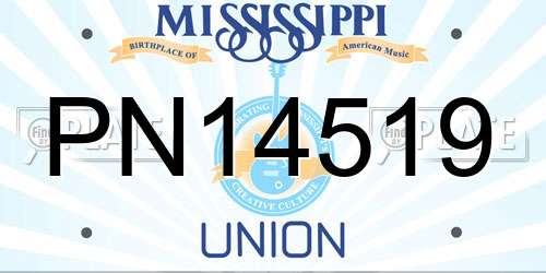 PN14519 Mississippi License Plate