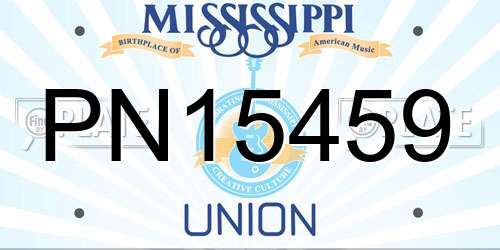 PN15459 Mississippi License Plate