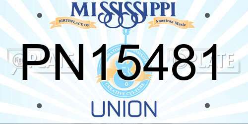 PN15481 Mississippi License Plate