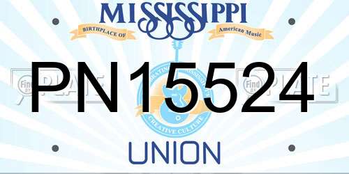 PN15524 Mississippi License Plate