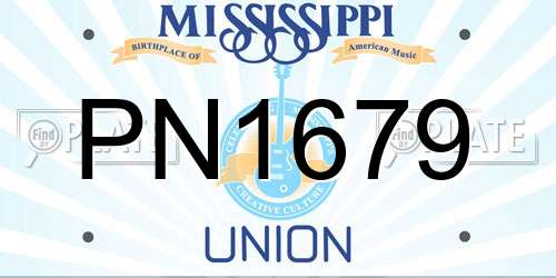 PN1679 Mississippi License Plate