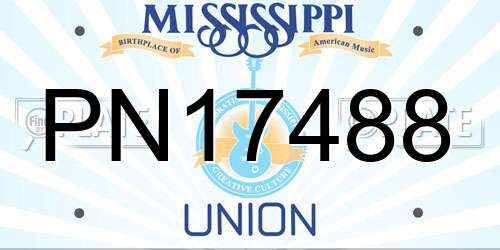 PN17488 Mississippi License Plate