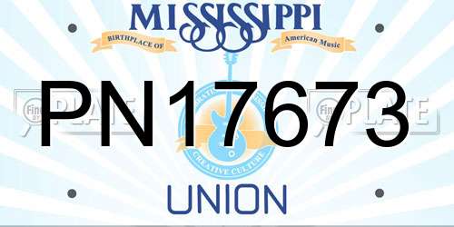 PN17673 Mississippi License Plate
