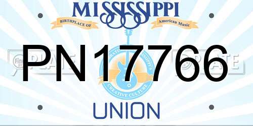 PN17766 Mississippi License Plate