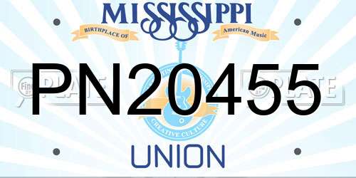 PN20455 Mississippi License Plate