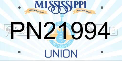 PN21994 Mississippi License Plate