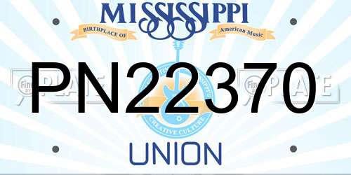 PN22370 Mississippi License Plate