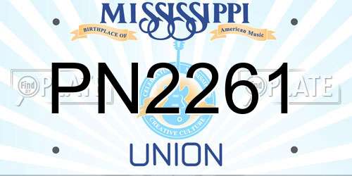 PN2261 Mississippi License Plate