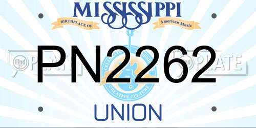 PN2262 Mississippi License Plate