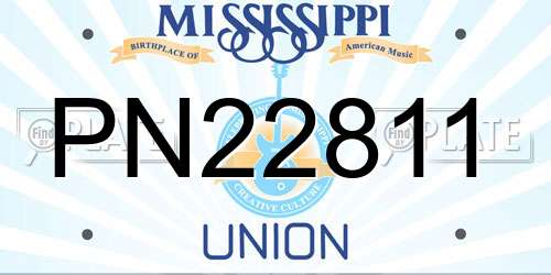 PN22811 Mississippi License Plate