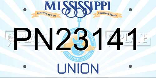 PN23141 Mississippi License Plate