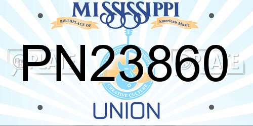 PN23860 Mississippi License Plate