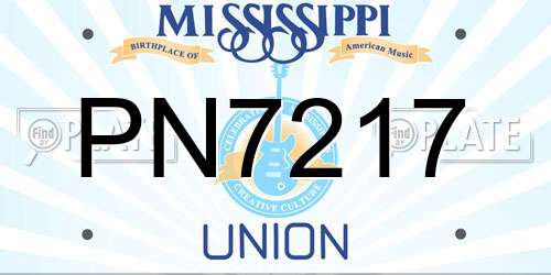 PN7217 Mississippi License Plate