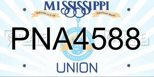 PNA4588 Mississippi License Plate
