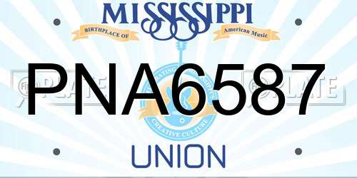 PNA6587 Mississippi License Plate