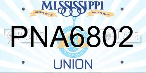 PNA6802 Mississippi License Plate