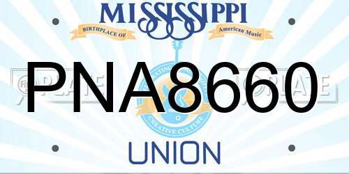 PNA8660 Mississippi License Plate