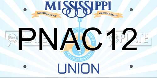 PNAC12 Mississippi License Plate