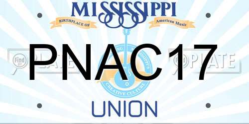 PNAC17 Mississippi License Plate