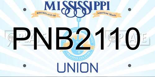 PNB2110 Mississippi License Plate