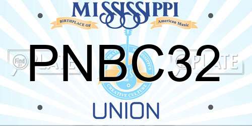 PNBC32 Mississippi License Plate