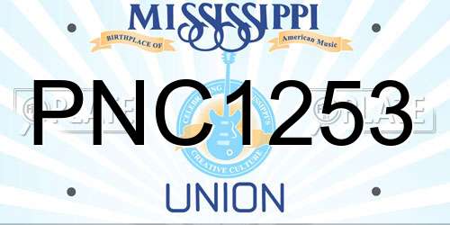 PNC1253 Mississippi License Plate