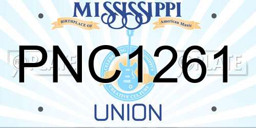 PNC1261 Mississippi License Plate
