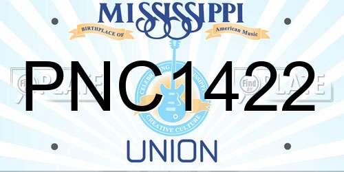 PNC1422 Mississippi License Plate
