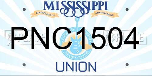 PNC1504 Mississippi License Plate