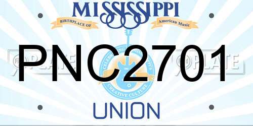 PNC2701 Mississippi License Plate