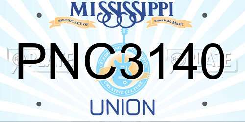 PNC3140 Mississippi License Plate