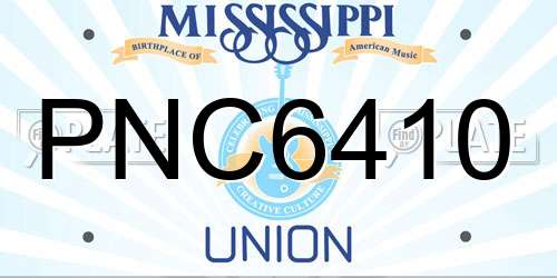PNC6410 Mississippi License Plate