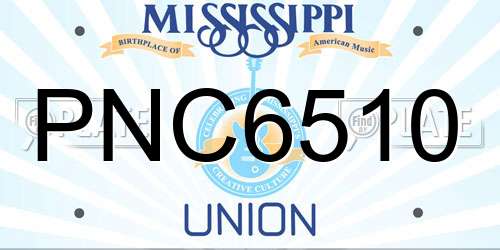 PNC6510 Mississippi License Plate