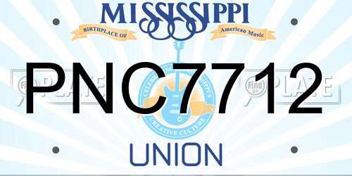PNC7712 Mississippi License Plate