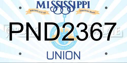 PND2367 Mississippi License Plate