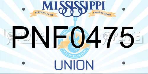 PNF0475 Mississippi License Plate