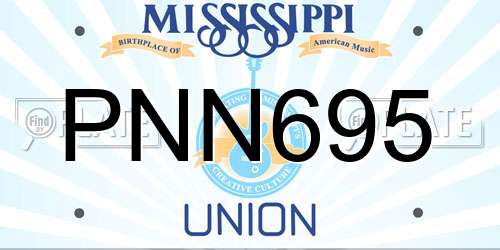 PNN695 Mississippi License Plate